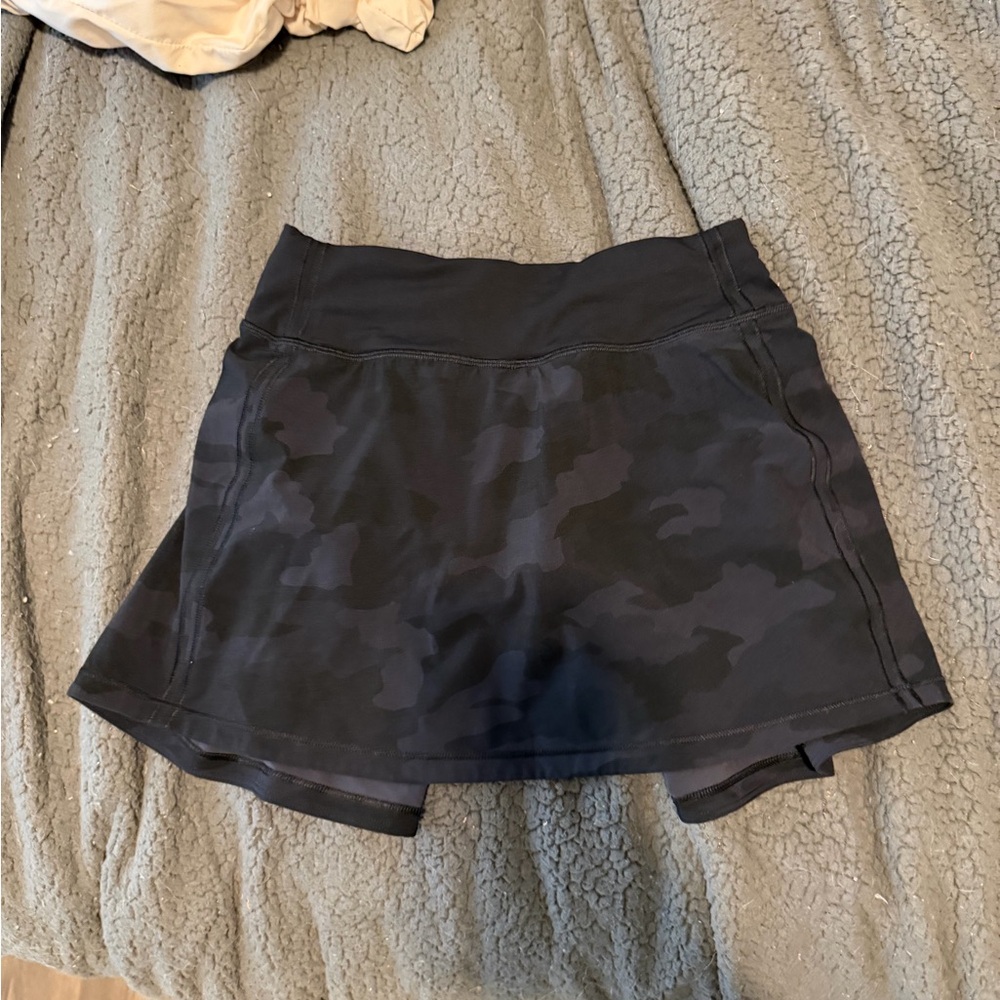 Lululemon Black Camouflage Tennis Skirt
